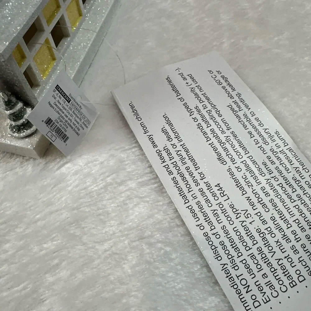 2023 New Target Store Lighted Building Snowy‎ Glitter Christmas Village NWT